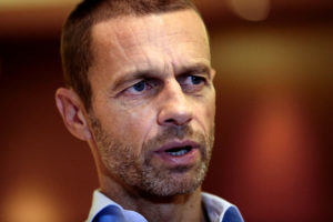 President of the Football Association of Slovenia and candidate for the UEFA presidency Aleksander Ceferin speaks during an interview with Reuters in Athens, Greece September 13, 2016. REUTERS/Alkis Konstantinidis - RTSNI92