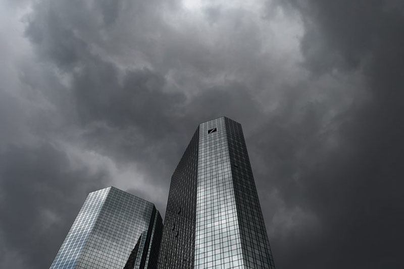 Europas gefährlichste Bank: Der Hauptsitz der Deutschen Bank in Frankfurt. Foto: Keystone