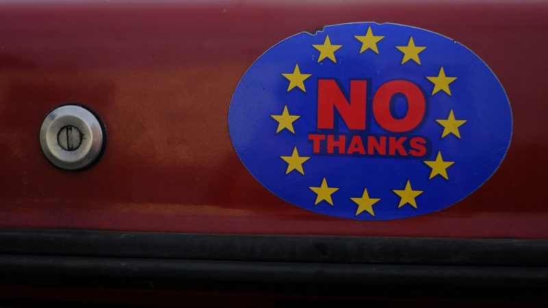 «EU? Nein danke!» Die Briten verschliessen sich Europa. Foto: Phil Noble (Reuters)