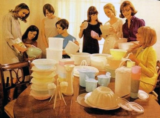Tupperware-Party in den Sechzigern.