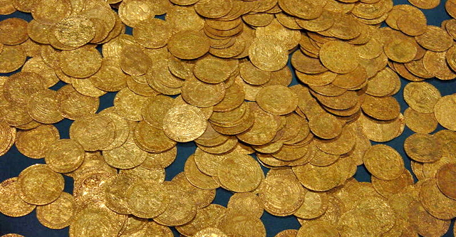 Unter einem Goldstandard wäre es unmöglich gewesen, das internationale Finanzsystem vor dem Kollaps zu retten: Alte Goldmünzen.