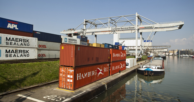 Die sinkenden Exporte sind nur ein Teil des Problems: Basler Rheinhafen.