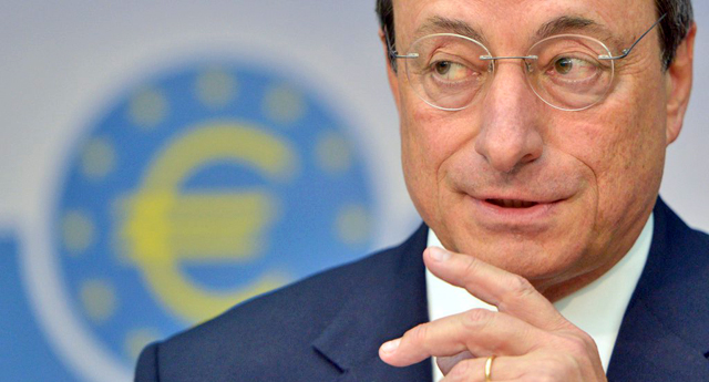 Mario Draghi an einer Pressekonferenz der EZB in Frankfurt am 6. September 2012. (Foto: Keystone)