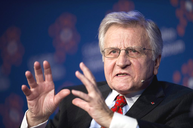 Der ehemalige EZB-Chef Jean-Claude Trichet, St. Gallen am 3. Mai 2012. (Keystone)