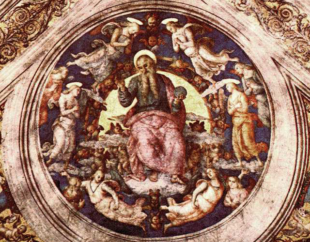 Gott der Erschaffer von Pietro Perugino (1507).