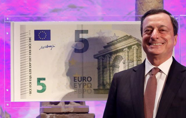 EZB-Präsident Mario Draghi in Frankfurt, 10. januar 2013. (Keystone/Alex Domanski)