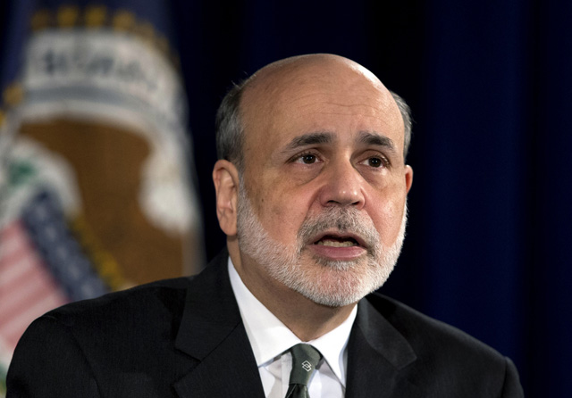 Fed-Chef Ben Bernanke während einer Pressekonferenz in Washington, 12. Dezember 2012. (AP Photo/Manuel Balce Ceneta