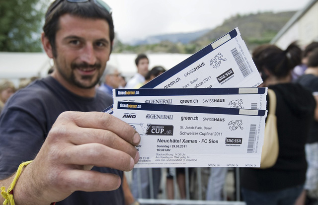 Die Fans sind bereit: Tickets für das Cup-Final.