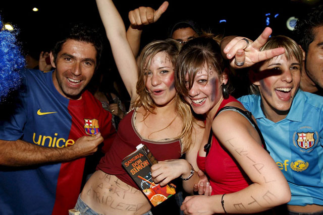 Weltweiter Jubel: Barcelona-Fans feiern den Champions-League-Titel 2009. (Bild: Keystone)