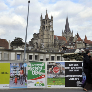 Konnten die Wählerschaft nicht mobilisieren: Lausanner Wahlplakate.