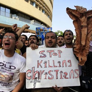 «Stoppt das Töten von Christen»: Kopten protestieren in Kairo.