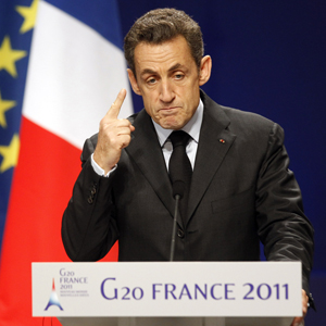Nicolas Sarkozy betreibt auf der internationalen Bühne Wahlkampf: Der französische Präsident hält am G-20-Gipfel eine Rede.