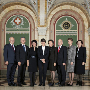 Wie wird der Bundesrat in Zukunft aussehen? Der Bundesrat im Dezember 2010.
