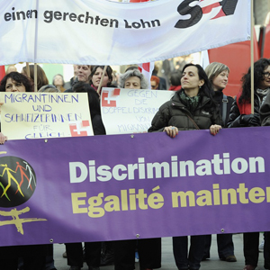 Kundgebung am Frauentag, 8. März 2011. (Keystone)