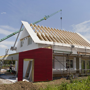 Bau eines Hauses in Lindau. (Keystone)