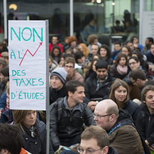 Proteste gegen die Erhöhung der Studiengebühren aander ETH Lausanne, 22. November 2012. (