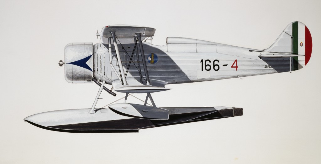 ITALY - AUGUST 02: IMAM Ro43 seaplane, 1935, Italy, drawing. (Photo by DeAgostini/Getty Images)