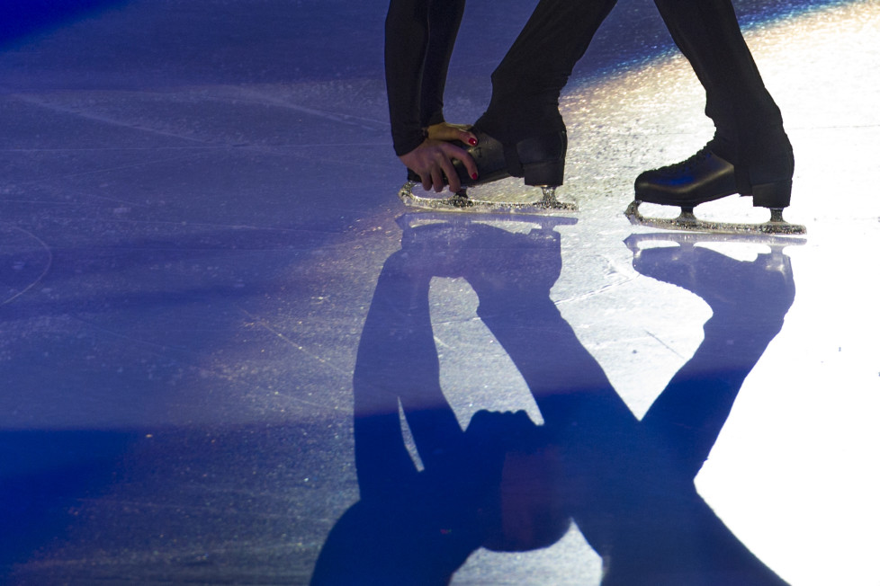 Ortstermin: Art on Ice im Hallenstadion. Back Stage mit Jewgeni Pluschenko und Stephane Lambiel. Ksenia Stolbova & Fedor Klimov. 05.02.2016 (Tages-Anzeiger/Urs Jaudas)