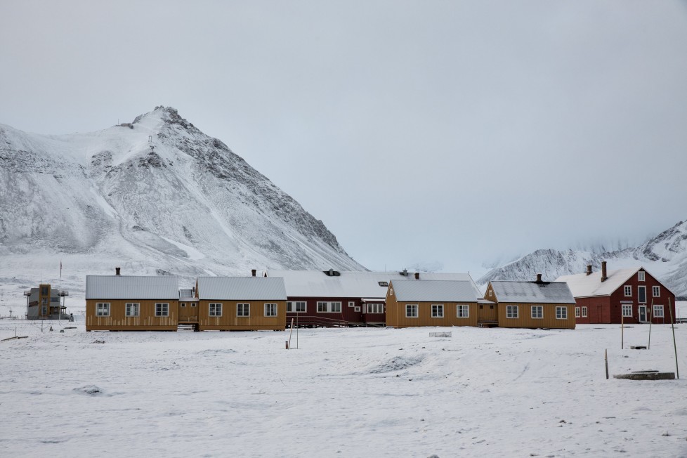 Snow is seen on the research centre, formerly a coal mining town, in Ny-Alesund, Svalbard, Norway October 13, 2015. A Norwegian chain of islands just 1,200 km (750 miles) from the North Pole is trying to promote new technologies, tourism and scientific research in a shift from high-polluting coal mining that has been a backbone of the remote economy for decades. Norway suspended most coal mining on the Svalbard archipelago last year because of the high costs, and is looking for alternative jobs for about 2,200 inhabitants on islands where polar bears roam. Part of the answer may be to boost science: in Ny-Alesund, the world's most northerly permanent non-military settlement, scientists from 11 nations including Norway, Germany, France, Britain, India and South Korea study issues such as climate change. The presence of Norway, a NATO member, also gives the alliance a strategic foothold in the far north, of increasing importance after neighbouring Russia annexed Ukraine's Crimea region in 2014. REUTERS/Anna FilipovaPICTURE 04 OF 19 - SEARCH "SVALBARD FILIPOVA" FOR ALL IMAGESâ€¨â€¨