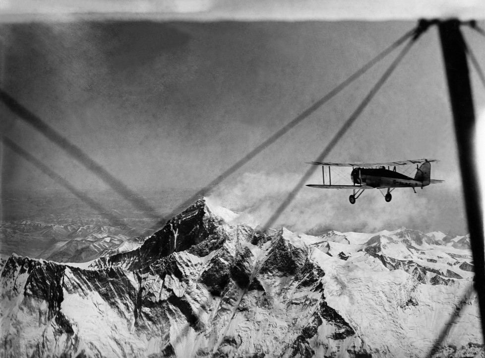 (GERMANY OUT) The Houston Mount Everest Flight: The second Flight. The Houston Westland machine flying towards Everest, approaching Lhotse at 32.000 ft. - April 1933- Photographer: BonnettVintage property of ullstein bild (Photo by ullstein bild/ullstein bild via Getty Images)