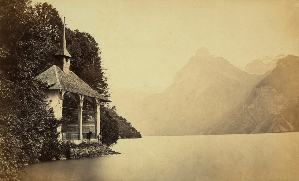 SWITZERLAND - CIRCA 1890: View of Lake Lucerne with the Chapel of William Tell (Photo by Unidentified Author/Alinari Archives, Florence/Alinari via Getty Images)
