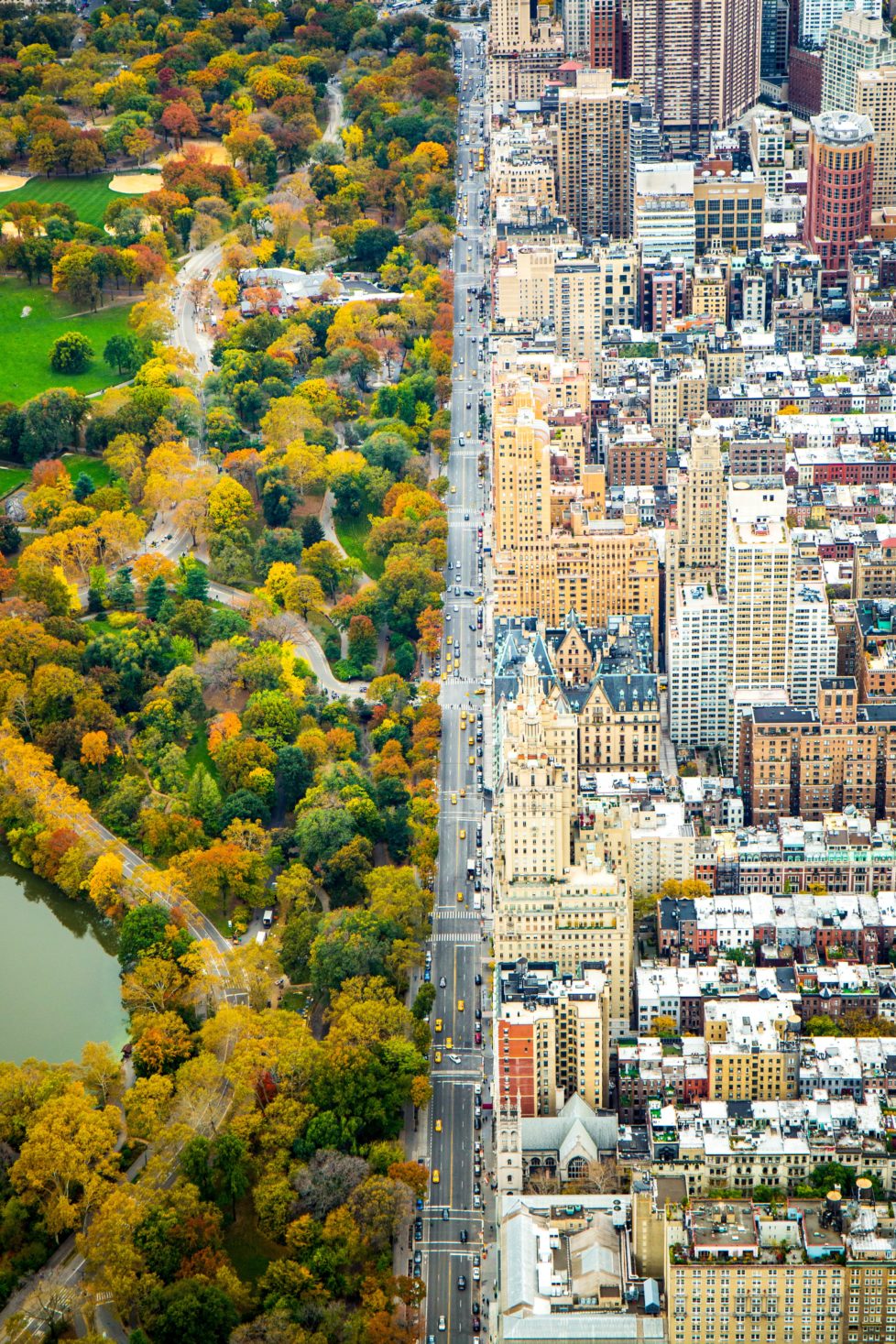 In the helicopter looking south on Central Park West - dividing the architecture and Central park, on November 5th 2014, a day before my 27th birthday. The flight was my birthday gift. Taken with Canon 5D Mark iii & EF24-70mm f/4L IS USM - edited in Adobe Lightroom (I previously incorrectly had this as Park Ave)